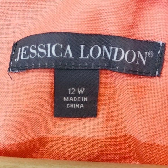 Jessica London Linen Sheath Dress Size 12W - Picture 3 of 13